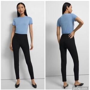 Theory Yoke Legging in Bi-Stretch Cotton Blend Navy